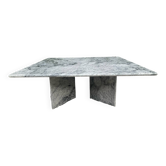 Table basse carrée en marbre, années 70-80