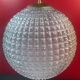 Holophane ball suspension chandelier 1970 vintage