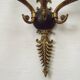 Set of 3 Bronze French Empire Style Triple Light Wall Sconces Neoclassical