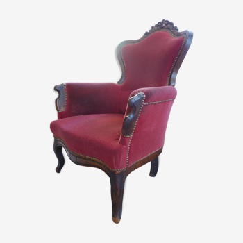 Napoleon III era walnut armchair