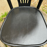 4 vintage black bistro chairs
