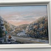 Painting Mountainous landscape with figures Ruth Martel