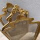 19th century Art Nouveau brass fireplace screen