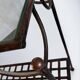 Console en fer forgé et verre, étagère treillis – vintage 70/80