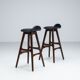 Tabourets de bar "OD61" d'Erik Buch, Oddense Mobler, Danemark, 1965.