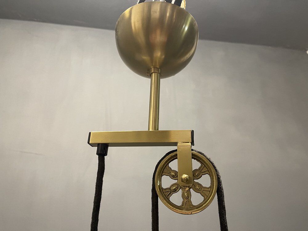 Italian brass light pendant, 1980s