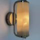 Bauhaus Chrome and milk glass Wall Lamp, 1940s - Czechoslovakia