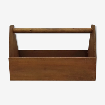 Rectangular wooden tool box 42 x 21 cm