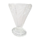 Old art deco vase transparent molded glass vintage decoration