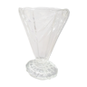 Ancien vase art déco verre moulé transparent décoration vintage