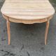 Renovated round dining table in solid wood, Louis XV style from the 19th century.