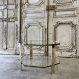 Small octagonal coffee table attributed to Jacques Quinet for Maison Malabert.