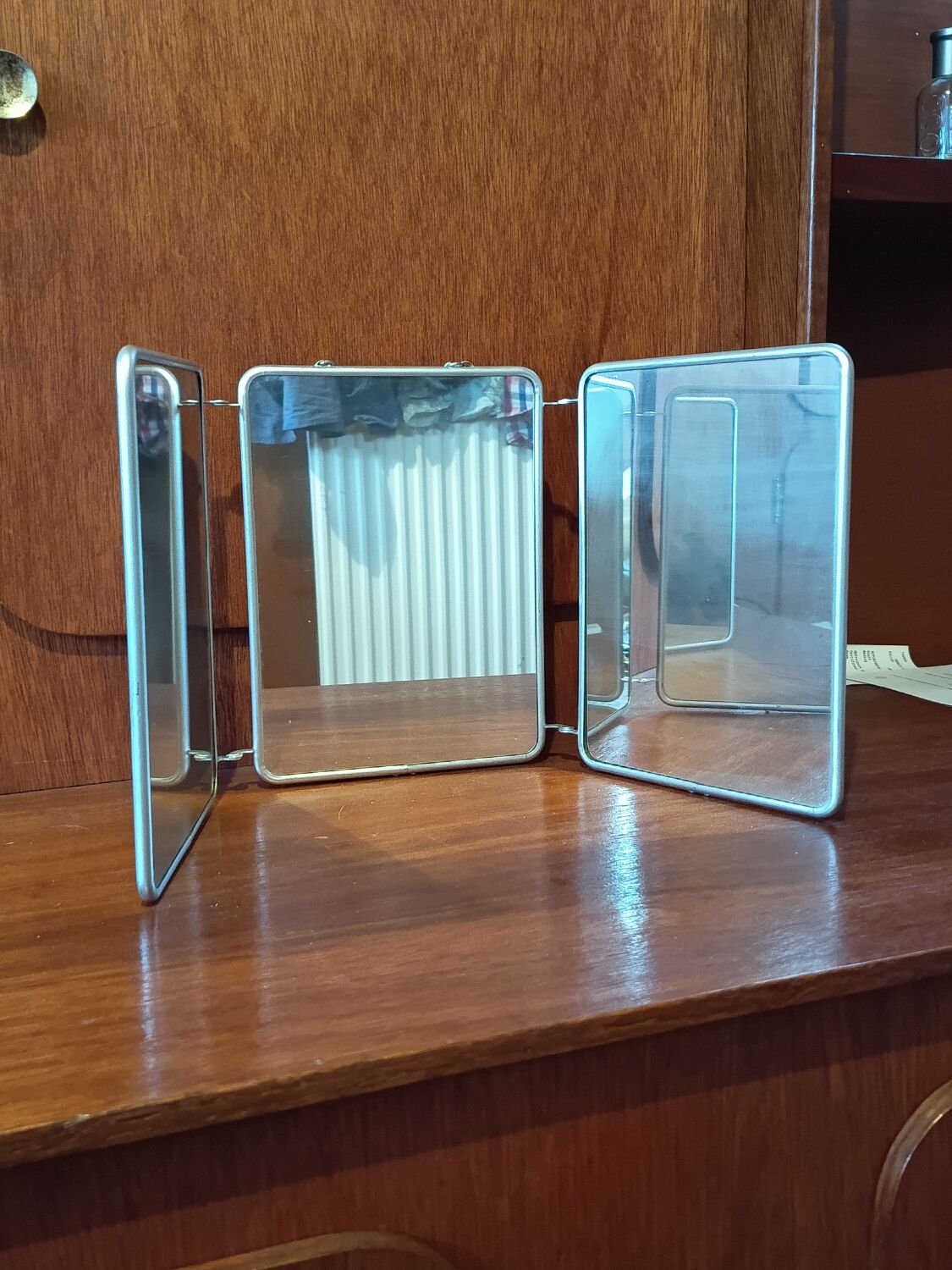 Barber mirror triptych