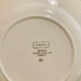 4 white porcelain plates with blue flowers