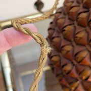 Large vintage woven lamp base in Riviera/Boho style from the 1970s.