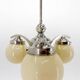 Art Deco, Chrome and Champagne Glass Chandelier, 1930s