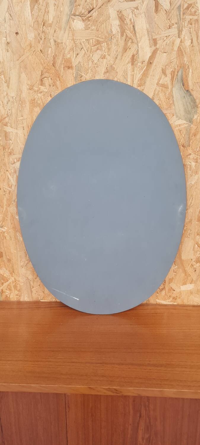 Miroir biseauté ovale 1950