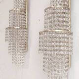 Pair of crystal appliques. France, 1970s.