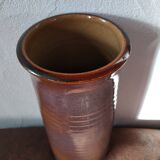Vase grès émaillé mauve