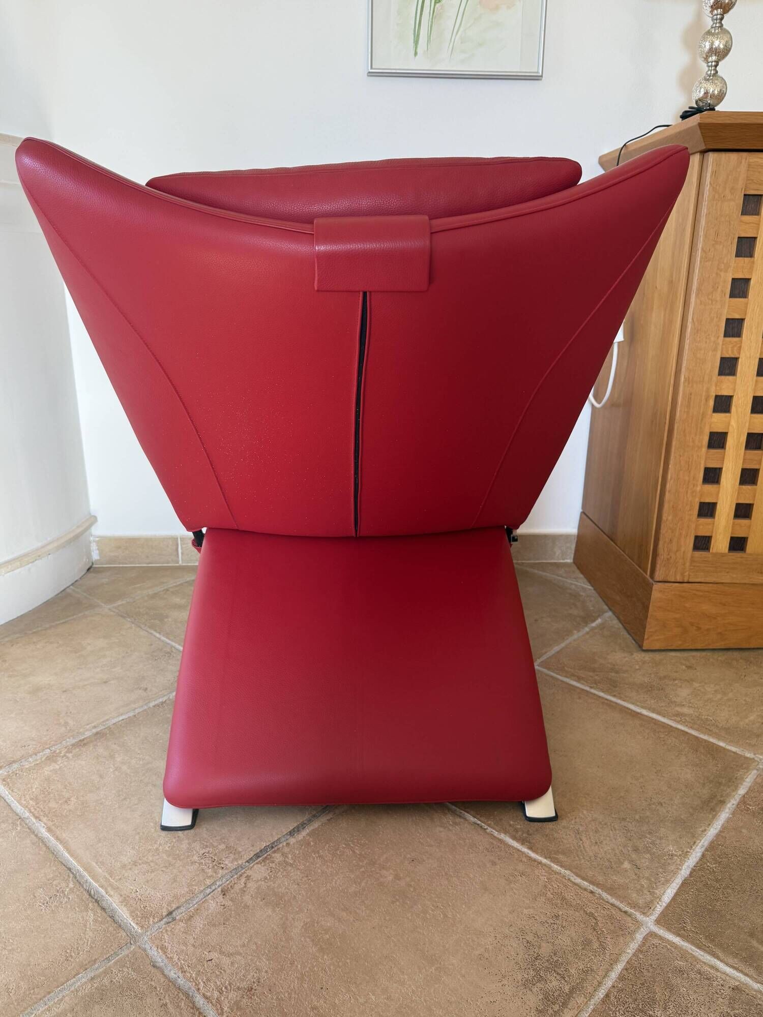 Wk Living Leather Armchair Spot 698 red