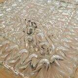 Plafonnier vintage en verre gaufré : éclairage rétro des années 1970