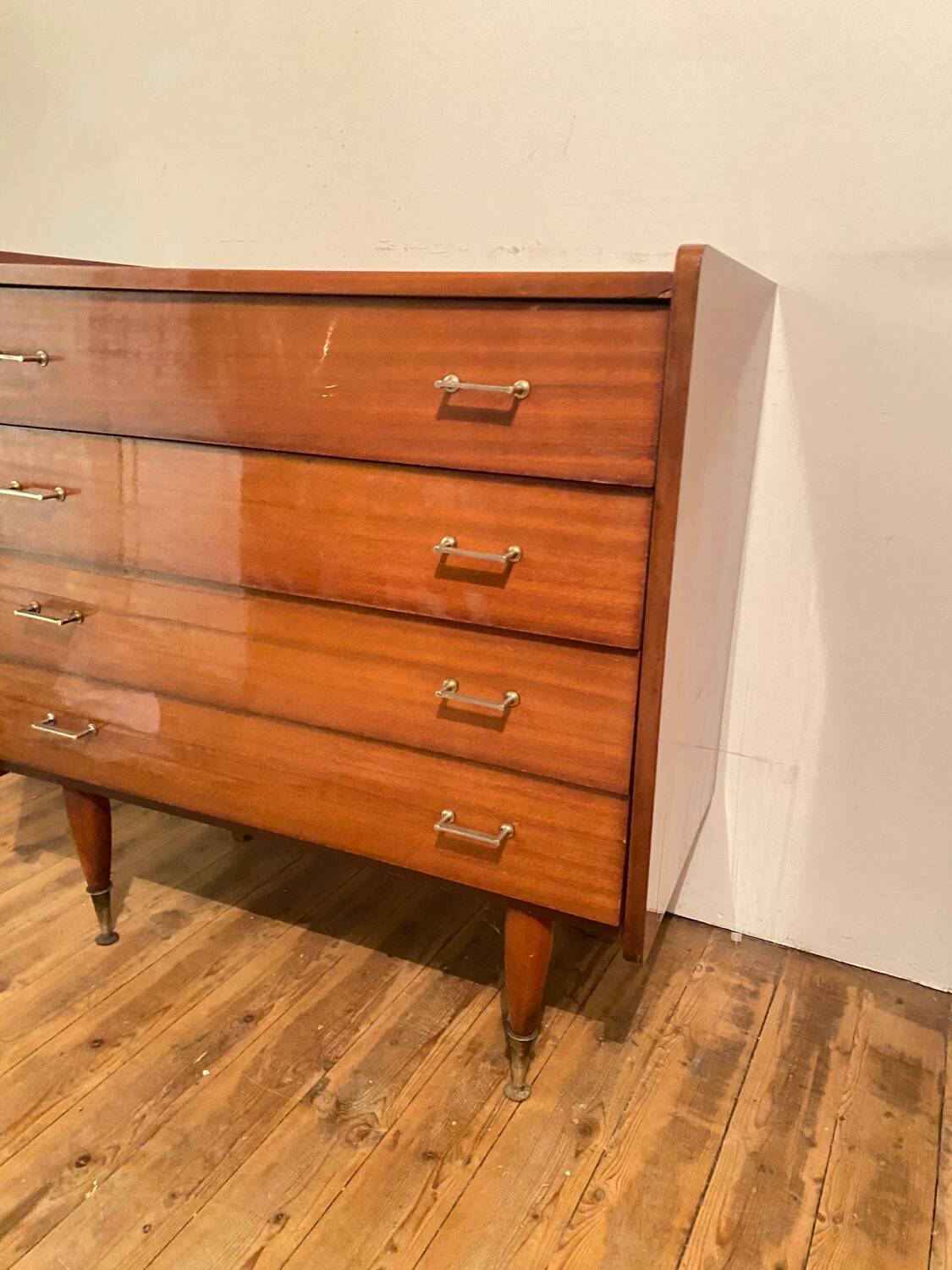 Commode en bois verni, 1960