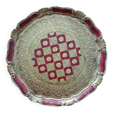 Red and gold Florentine tray