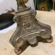 Altar cross crucifix golden brass silver foot