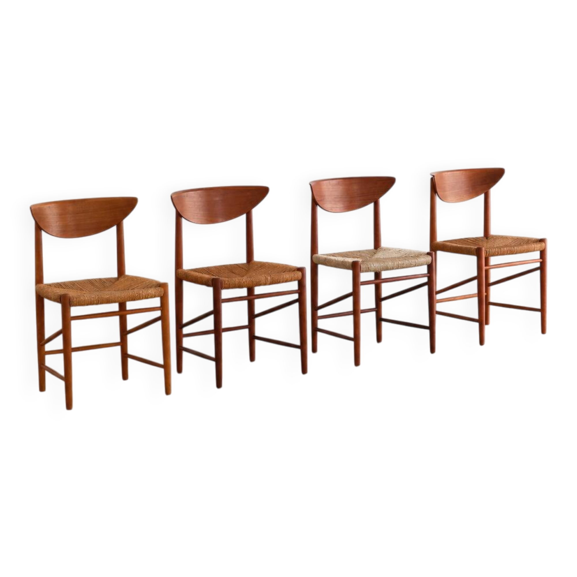 Set of 4 "316" dining chairs by Hvidt & Molgaard-Nielsen in teak