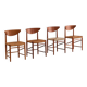Set of 4 "316" dining chairs by Hvidt & Molgaard-Nielsen in teak