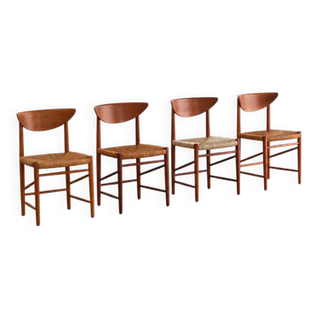 Set of 4 "316" dining chairs by Hvidt & Molgaard-Nielsen in teak