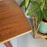 Scandinavian teak barrel-shaped coffee table 1960