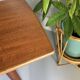 Table basse scandinave teck forme tonneau 1960