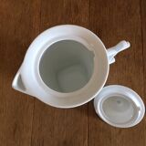 White porcelain teapot from Limoges stamped Medard de Noblat