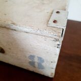 Old wooden box patinated white
