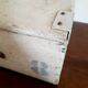 Old wooden box patinated white