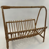 Rattan magazine rack