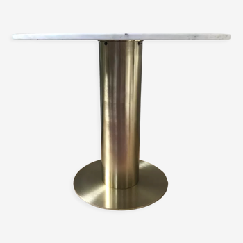 Marble and brass table by Tom Dixon "flash circle" model