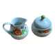Sugar bowl and milk jug with flowers Hutschenreuther