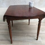 Large table round in rabats in vintage massive oak