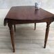 Large table round in rabats in vintage massive oak