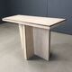 Vintage travertine and brass console table, 1970s