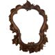 Carved wooden mirror