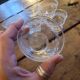 Set of 6 fine engraved glass cups from the 60s.
