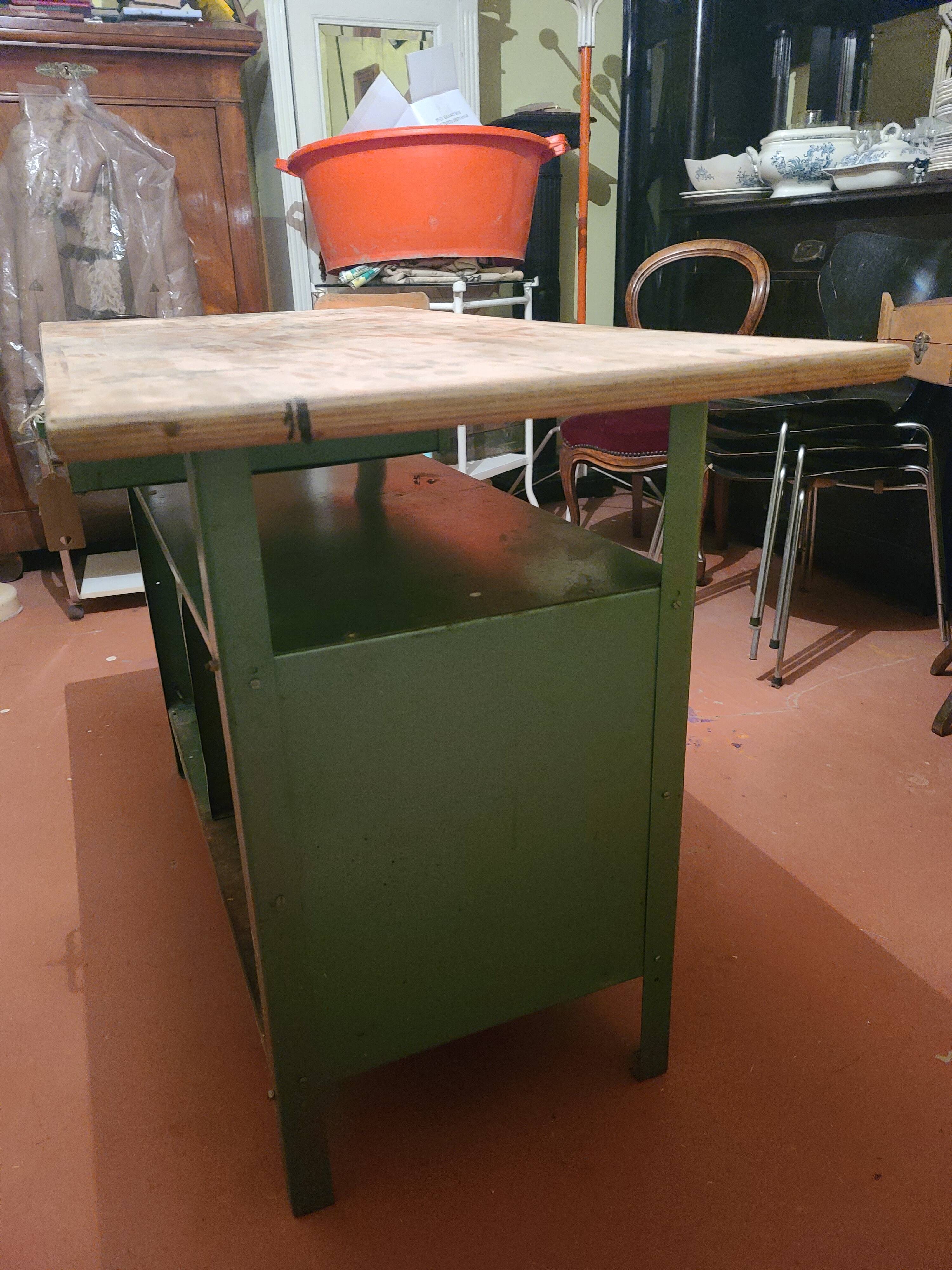 Wood and metal workbench
