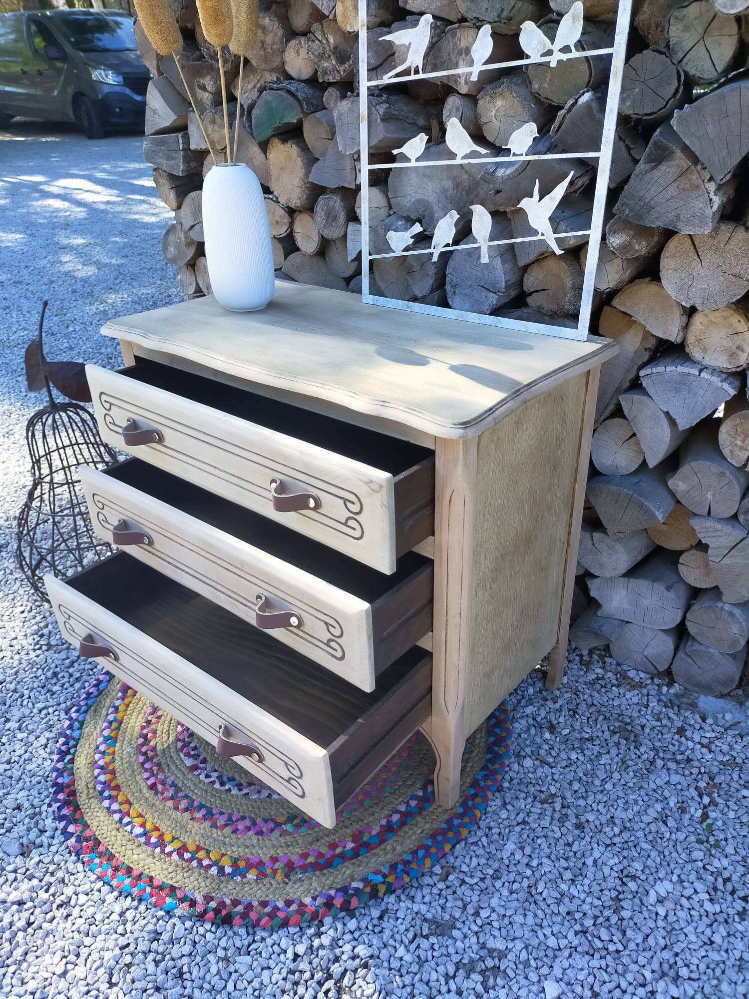 renovated wooden chest of drawers