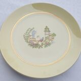 Set 12 plates Gien 1960 Japanese gardens variations in minor yellow