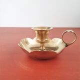 Golden brass candle holder