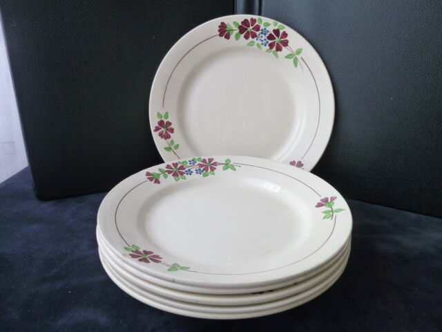 Set of 6 flat plates Orchies Moulin des Loups Irma model