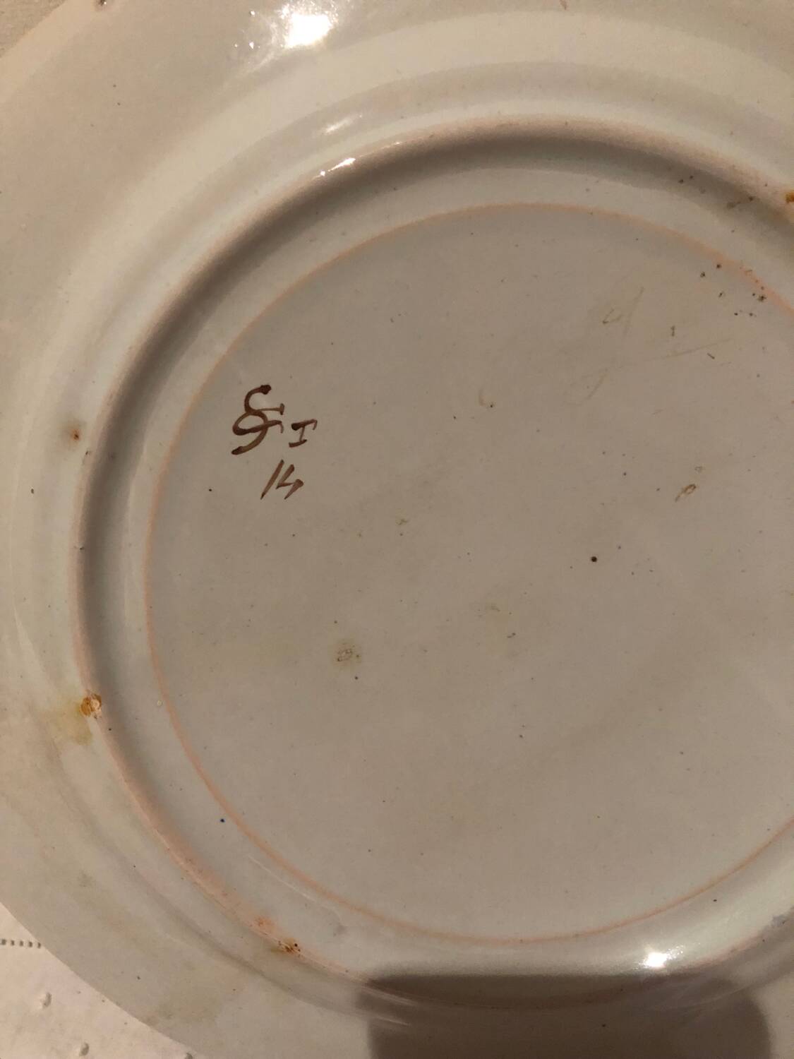 Plate Emile Galle Saint Clément around 1900